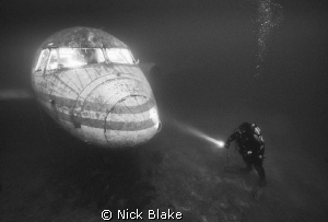 Jet Plane and Diver, Capernwray. by Nick Blake 